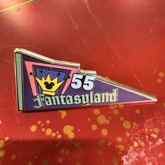 Other - DLR 2010 Hidden Mickey Series '55 Pennant Fantasyland Disney Pin Disneyland